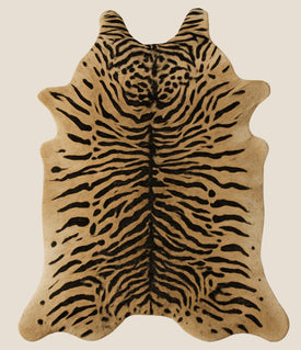 Cowhide rug - Genuine Brazilian cowhide – Beige Java Tiger