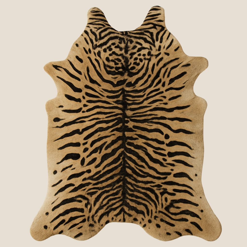 Cowhide rug - Genuine Brazilian cowhide – Beige Java Tiger