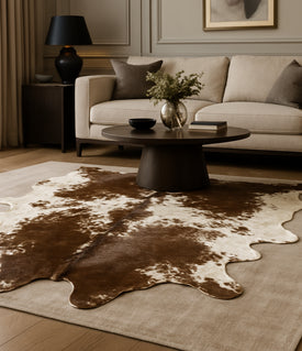 Cowhide Rug - Saltpepper Brown and White