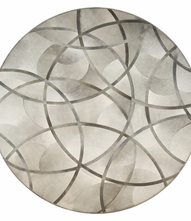 FD38E – BELLE | Elegant Circular Pattern Leather Rug