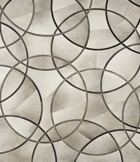 FD38E – BELLE | Elegant Circular Pattern Leather Rug