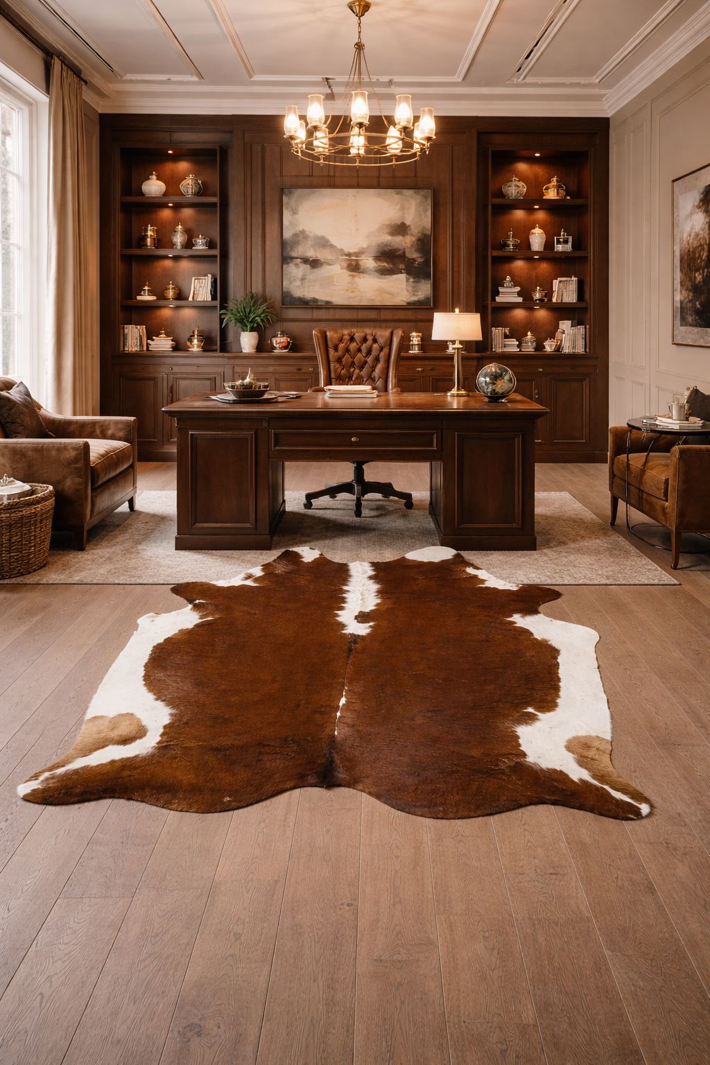 Genuine Natural Cowhide Rug – Unique Piece, Ready for Delivery