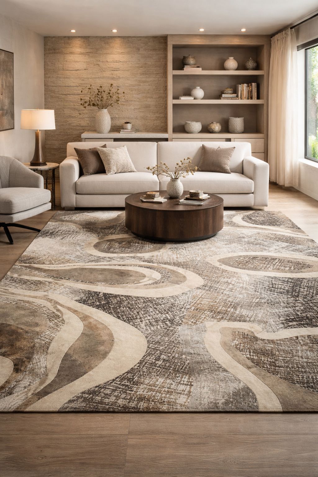 FD11E – MIRAY | Organic Contemporary Leather Rug