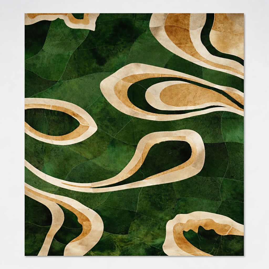 FD11E – MIRAY | Organic Contemporary Leather Rug